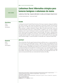 Latissimus Dorsi: Alternativa cir&uacute;rgica para tumores benignos e