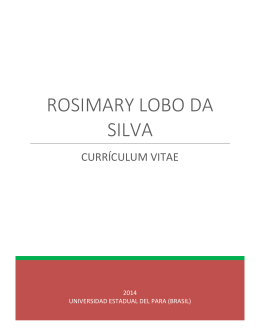 ROSIMARY LOBO DA SILVA - Universidad de Almer&iacute;a