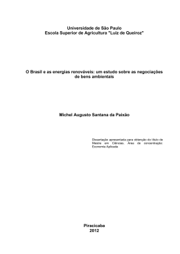 O Brasil e as energias renov&aacute;veis: um estudo sobre as negocia&ccedil;&otilde;es