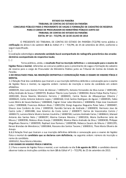 Resultado final na inscri&ccedil;&atilde;o definitiva, convoca&ccedil;&atilde;o