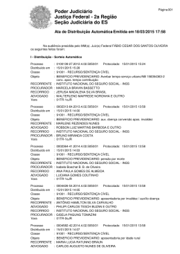 Emiss&atilde;o de Ata de Distribui&ccedil;&atilde;o - Justi&ccedil;a Federal