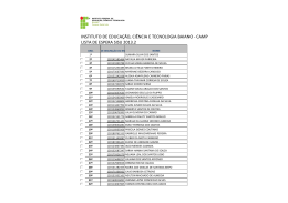 INSTITUTO DE EDUCA&Ccedil;&Atilde;O, CI&Ecirc;NCIA E TECNOLOGIA