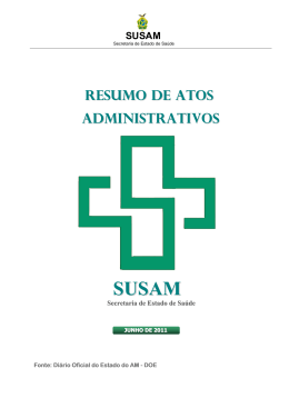 resumo de atos administrativos - Secretaria de Estado de Saúde do