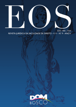revista jur&iacute;dica da faculdade de direito - Dom Bosco