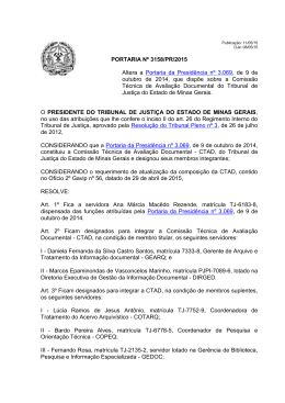 Portarias da Presidencia n&ordm; 3158/2015