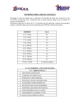 INFORMES SIMULADO DA OAB 2014.2