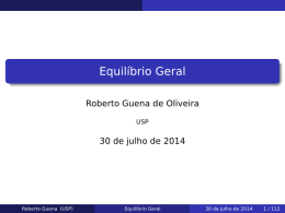 Equil&iacute;brio Geral