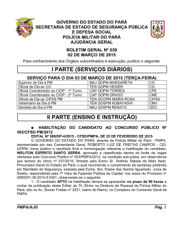 BG 039 - De 02 MAR 2015 - Proxy da Polícia Militar do Pará!