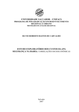 Estudo Explorat&oacute;rio dos Custos da
