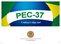 Cartilha PEC 37 - Associação Nacional dos Delegados de Polícia