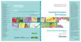 Cat&aacute;logo Tem&aacute;tico de Produtos - Rec. Minerais e