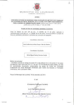 MUNICÍPIO DA LoURINI-IÃ - Câmara Municipal da Lourinhã