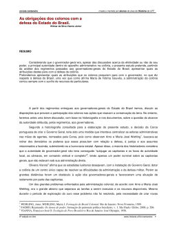 As obriga&ccedil;&otilde;es dos colonos com a defesa do Estado do