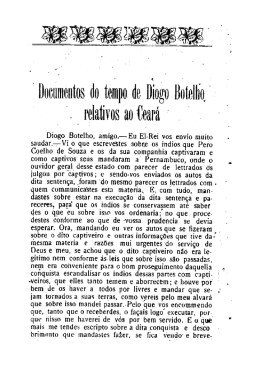 Documentos do Tempo de Diogo Botelho relativos ao Ceará