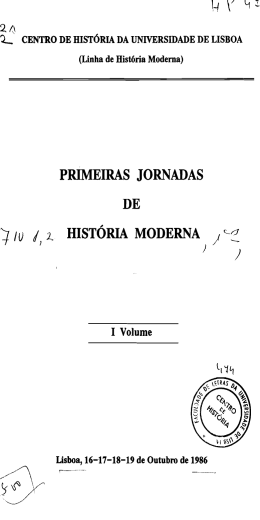 PRIMEIRAS JORNADAS DE I Volume