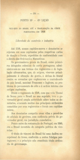 Vice-Reis do Brasil at&eacute; a traslada&ccedil;&atilde;o da corte portuguesa em 1808