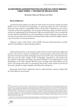 CABO VERDE, 1&ordf; METADE DO S&Eacute;CULO XVIII - Bertelina