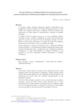 justi&ccedil;a e pol&iacute;tica na am&eacute;rica portuguesa dos setecentos