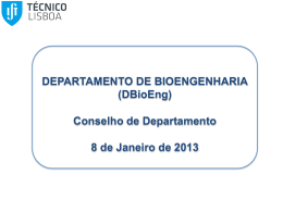 DEPARTAMENTO DE BIOENGENHARIA (DBioEng)