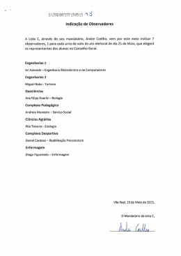 Indicação de Observadores