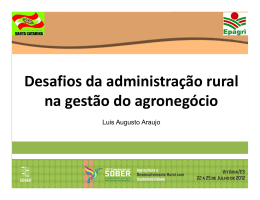 Desafios da administração rural na gestão do agronegócio