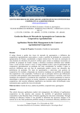 Gest&atilde;o dos Riscos de Mercado do Agroneg&oacute;cio no