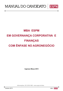 mba espm em governança corporativa e finanças com ênfase no