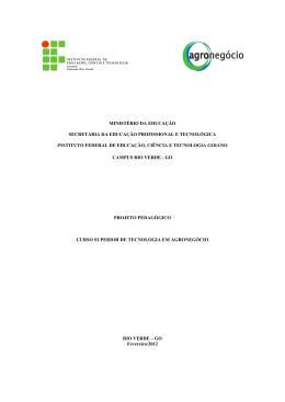 Projeto Pedag&oacute;gico - Instituto Federal Goiano