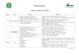 Programa e Bibliografia &ndash; Edital 76/2014