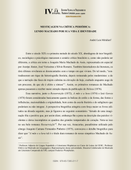 LENDO MACHADO POR SUA VIDA E IDENTIDADE