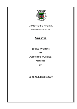 Acta n&ordm; 5 Outubro2009 - C&acirc;mara Municipal de Arganil
