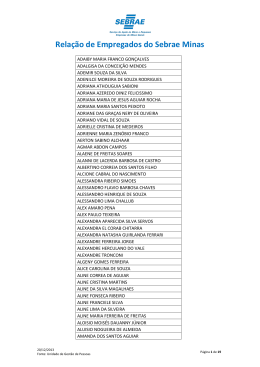 Rela&ccedil;&atilde;o de Empregados do Sebrae Minas