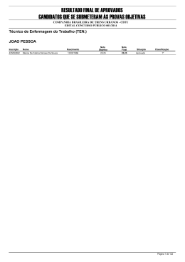 resultado final de aprovados candidatos que se