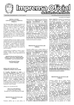 Imprensa Oficial - Prefeitura de Atibaia