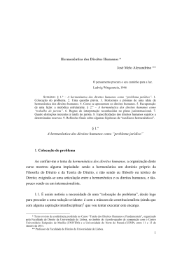 Hermen&ecirc;utica dos Direitos Humanos