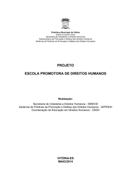 projeto escola promotora de direitos humanos