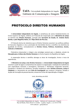 protocolo direitos humanos - Universidade Independente de Angola