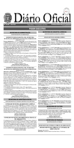 DOM 1701.indd - Prefeitura Municipal de Campinas