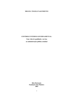 Controle Interno Governamental - Controladoria Geral do Estado