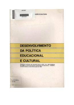 desenvolvimento da politica educacional e cultural