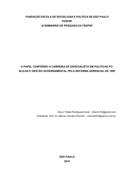 impactos da reforma gerencial de 1995 sobre a