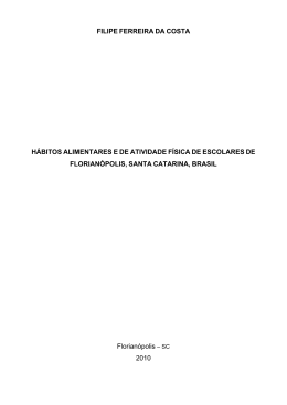 FILIPE FERREIRA DA COSTA H&Aacute;BITOS ALIMENTARES E DE