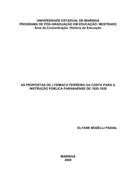 Disserta&ccedil;&atilde;o - Programa de P&oacute;s-Gradua&ccedil;&atilde;o em Educa&ccedil;&atilde;o