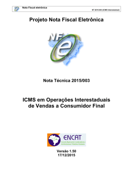 NT 2015.003 - Portal da Nota Fiscal Eletr&ocirc;nica
