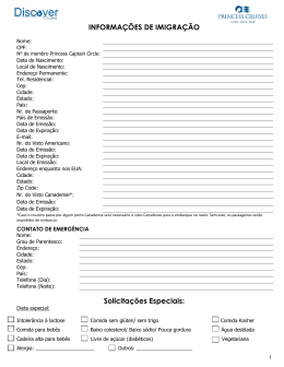 formulário de imigração