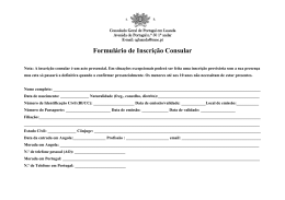 Formulário - Consulado Geral de Portugal em Luanda 2015