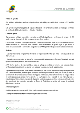 Pol&iacute;tica de Garantia