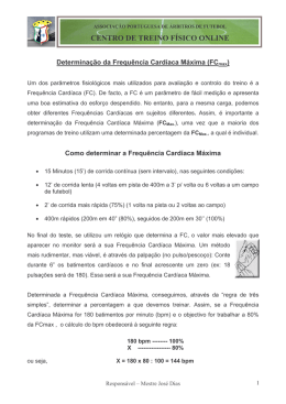 Frequ&ecirc;ncia Card&iacute;aca M&aacute;xima