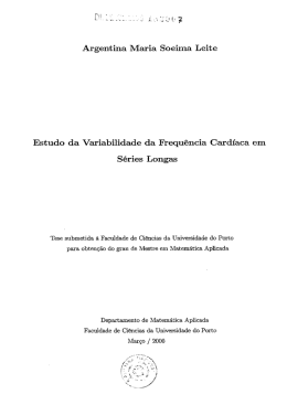 Argentina Maria Soeima Leite Estudo da Variabilidade da