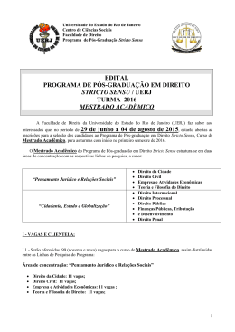 EDITAL PROGRAMA DE P&Oacute;S-GRADUA&Ccedil;&Atilde;O EM DIREITO